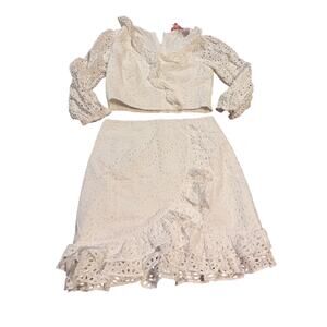 Lilly Pulitzer Roca Faux wrap eyelet set size 8